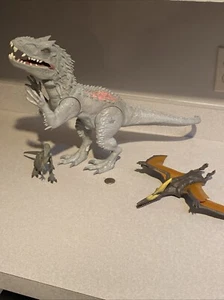 Mattel Jurassic World Dino Rival DESTROY 'N DEVOUR INDOMINUS REX T-REX Lot Of 3 - Picture 1 of 15