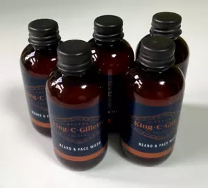5 x King C Gillette Beard and Face Wash (60ml) - Picture 1 of 1