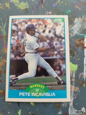 1989 SCORE BASEBALL ERROR CARD! Pete Incaviglia on Front Doyle Alexander on back - Image 1 of 3