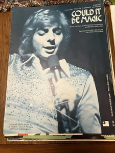 Barry Manilow Could It Be Magic Sheet Music 1975 Kamakazi Music Group - Picture 1 of 5