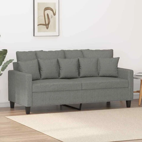 Sofa Upholstered Love Seat Sofa Couch for Leisure Light Gray Fabric vidaXL Cover
