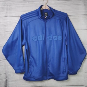 Preowned Adidas Track Jacket Fit Blue Men’s Sz XL - Picture 1 of 14