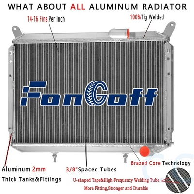 #CC762 3Rows Aluminum Radiator For 1984 1985 1986-1988 Nissan 300ZX Z31 VG30 - Image 1 of 4