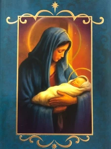 Trimmerry 18 Christian Mary & Baby Jesus Holiday Christmas Cards - Picture 1 of 1