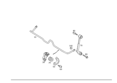 Varilla Original Mercedes-Benz 203-320-07-89 Foto 1 de 2