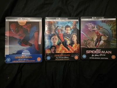 LAST CHANCE: SPIDER-MAN TOM HOLLAND TRILOGY 4K UHD/BLU-RAY STEELBOOK RARE MARVEL - Image 1 of 4