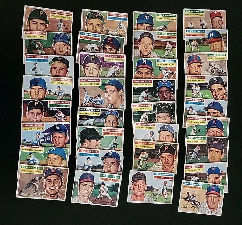 1956 Topps Baseball Starter - 33 Diferentes - Com Bobby Morgan e Harvey Haddix - Imagem 1 de 4