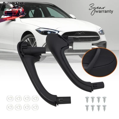 2X Front Interior Door Pull Handles Black for 00-07 Mercedes-Benz W203 C-Class Foto 1 de 4