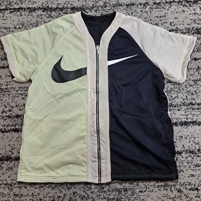 Nike NikeLab NRG VOLT Reversible Full Zip Heavy Baseball Jersey Mens L - AV8269 - Image 1 of 4