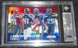 Panini Prizm Legion of Boom 2014 canciller Sherman rojo blanco azul Prizm BGS 8 - Imagen 1 de 1