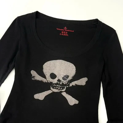 Vivienne Westwood Red Label Skull Knit Long Sleeve T-Shirt - Image 1 of 4
