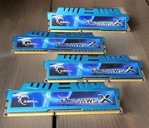NOS 32GB CORSAIR G.SKILL RIPJAWS X SERIES PC3 12800 4X8GB RAM MEMORY Display Set - Picture 1 of 4