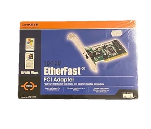 Linksys 10/100 Mbps EtherFast PCI Adapter Ethernet Card # LNE100TX - Picture 1 of 4