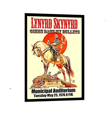 Letrero adhesivo réplica piano guitarras radio vinilo Lynyrd Skynyrd vintage. 4 tallas Foto 1 de 4