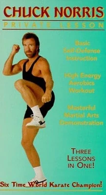 CHUCK NORRIS Private Lesson VHS VIDEO TAPE Martial Arts Fitness RARE ORIGINAL - Image 1 of 4
