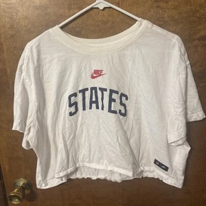 Nike USA US Soccer T Shirt Womens Lg White Short Sleeve Graphic Tee - Picture 1 of 6