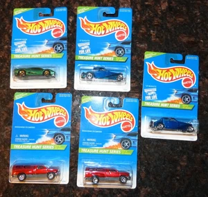 Group Of 5 1996 Hot Wheels Treasure Hunt Cars Ram Unopend NOS Estate Find ! - Picture 1 of 9