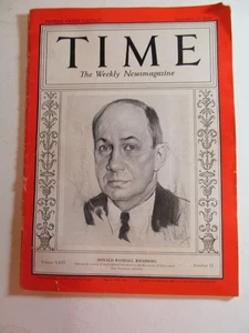 Time Magazine - September 10 1934 - Art Deco Era Advertising - Donald Richberg - Picture 1 of 16