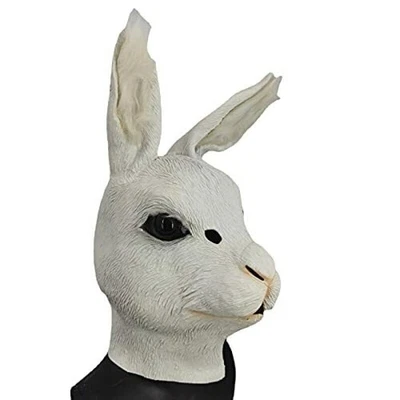 Kaninchenkopf Realistische Maske Hohe Details Cute Rabbit Animal Mask Kostüm - Bild 1 von 4