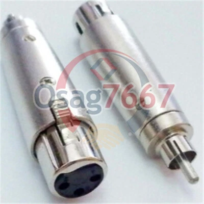 ONE XLR Female to RCA Male Jack Adaptor Connector NEW - Image 1 of 4