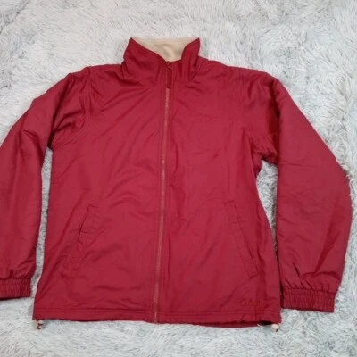 Cabela's Jacket Womens M Red Insulated Coat Zip Up Pockets Outdoors Active Wear - Image 1 of 4