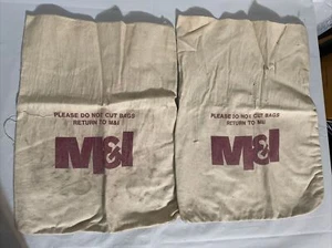 Lot of 6 Vtg Canvas Bank Coin / Money Bag. M&I, Firstar, US Mint. Cents $50. SWB - Picture 1 of 7