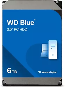 Unidad de disco duro de escritorio WD Blue 6 TB HDD SATA 256 MB de caché 3,5 pulgadas WD60EZAX - Imagen 1 de 6