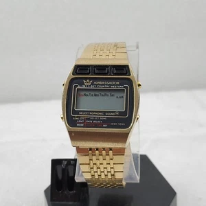 RARE VINTAGE AMBASSADOR SELECTROPHONIC COUNTRY WESTERN MEN'S WATCH FOR PARTS  - Picture 1 of 10