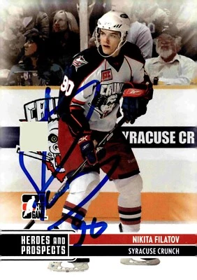 Nikita Filatov - Signed 2009-10 In The Game Heroes And Prospects Card #55 - Image 1 of 2