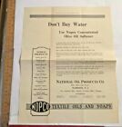 1920s National Oil Products Ad Flyer Harrison NJ Nopco Textile Oils & Soaps Aged