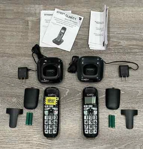 *Lot of 2* Clarity D703 Black Hearing Loss Digital Cordless Additional Phone - Picture 1 of 6