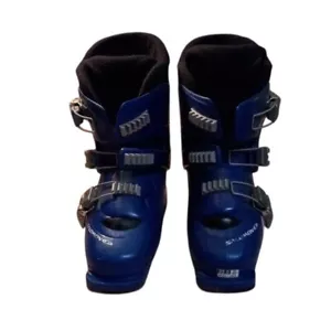 Salomon Youth Ski Boots 22.0 US 3 Blue Adjustable Buckles Blue Boot Carrier - Picture 1 of 12