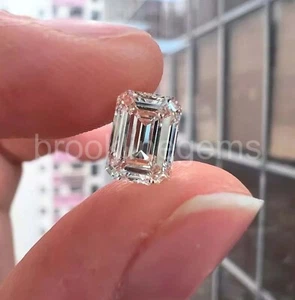 EGL Diamond 4 Ct Lab-Grown CVD Diamond Emerald Cut D Color VVS1 Clarity N15 - Picture 1 of 2