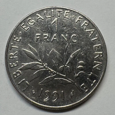 Francia 1991 1 franco - moneda #C-020 Foto 1 de 2