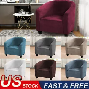 Tub Chair Covers Pub Club Sofa Fitted Single Armchair Accent Chair Slipcover US - Picture 1 of 74