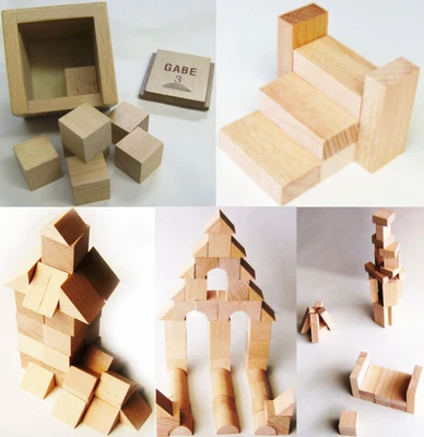 ESTIA HOLZSPIELWAREN Fröbelkästensortiment Gabe 3 + 4 + 5 +5b + 6