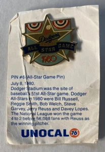 Vintage 1988 Unocal 76 Los Angeles Dodgers 1980 All Star Game Lapel Pin #6 - Picture 1 of 2