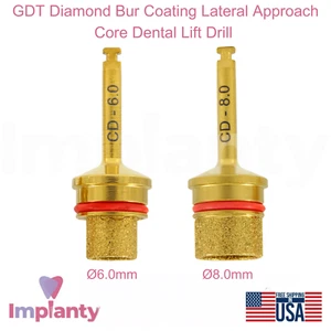 Taladro de elevación dental GDT Diamond Bur Coating núcleo de enfoque lateral acero inoxidable - Imagen 1 de 7