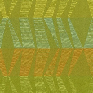 Crypton olive, orange, Turquoise modern Large Boomerang design Upholstery Fabric - Picture 1 of 1