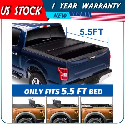 SOFT LOCK 4-FOLD TONNEAU COVER FIT FOR 04-08 FORD F-150 EXTRA CREW CAB 5.5FT BED - Image 1 of 4