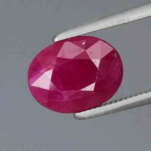 2.56 Ct Natural Red Ruby Unheated Mozambique Oval Shape Loose Gemstone - Picture 1 of 2