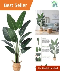 Elegant Faux Palm Tree 5ft with 10 Trunks - Ideal for Indoor and Outdoor Spaces - Picture 1 of 10