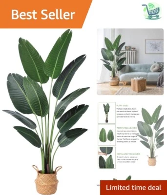 Elegante palmera sintética de 5 pies con 10 troncos - Ideal para espacios interiores y exteriores Foto 1 de 4