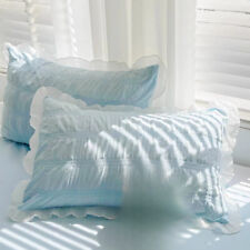 2X 48x74cm Pillowcases Pillow Cushion Cover Frill Ruffle Trim Bedding Sofa Decor
