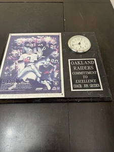 RAIDERS OTIS SISTRUNK PLAQUE With 1998 TOPPS With Clock Rare - Picture 1 of 13