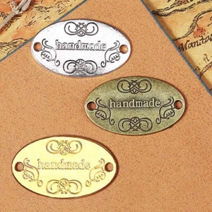 10PCS Handmade Metal Labels Hand Bags Tags Sewing Hardware Accessories DIY - Picture 1 of 19