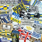 100 x Leeds United Stickers based on Shirt Elland Rd Poster Flag Party Decoratio
