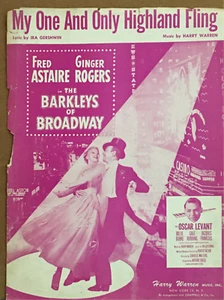 Spartiti Copertina Solo 'One And Only Highland Fling' Barkleys Astaire & Rogers - Foto 1 di 2