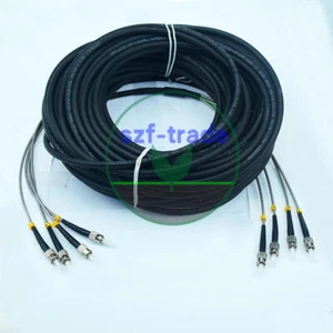 50M Field Outdoor ST-ST 4 Strand 9/125 Single Mode Fiber Patch Cord - Afbeelding 1 van 1