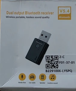 Dual output Bluetooth receiverWireless portable, lossless sound quality V5.4 - Afbeelding 1 van 4